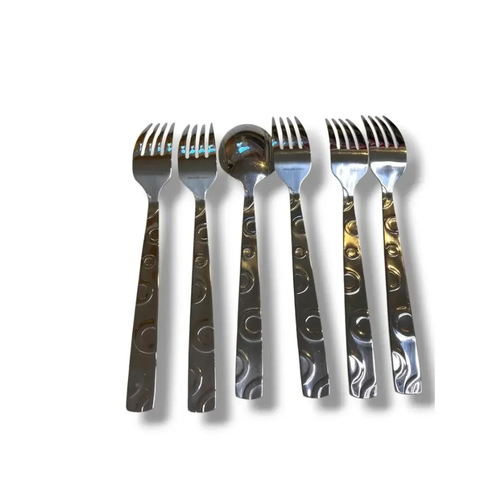 Hemisphere by Cambridge Silver Stainless Steel 5 Dinner Forks 1 Soup Spoon